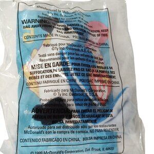 Vtg Mcdonalds Ty Teenie Beanie Plush Rocket the Blue Jay Mini Toy Collectible